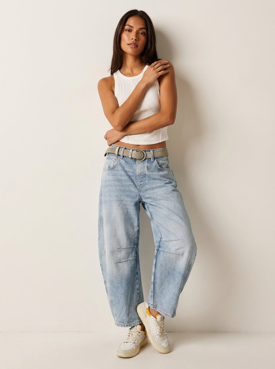 Women's Barrel Jeans Tapered Leg