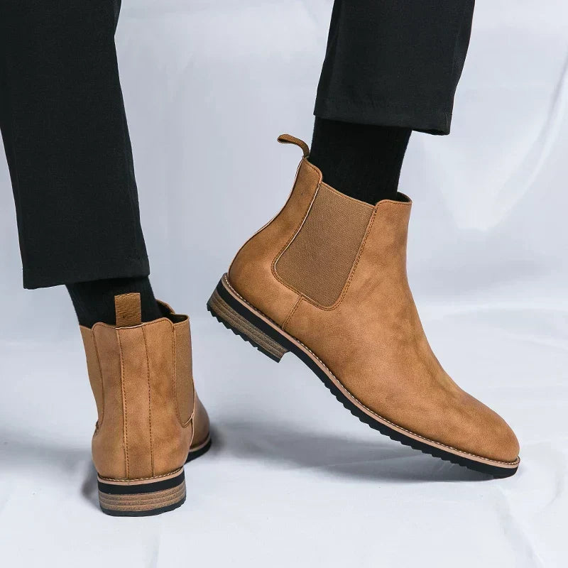 Women's Leather Chelsea Boots Lug Sole