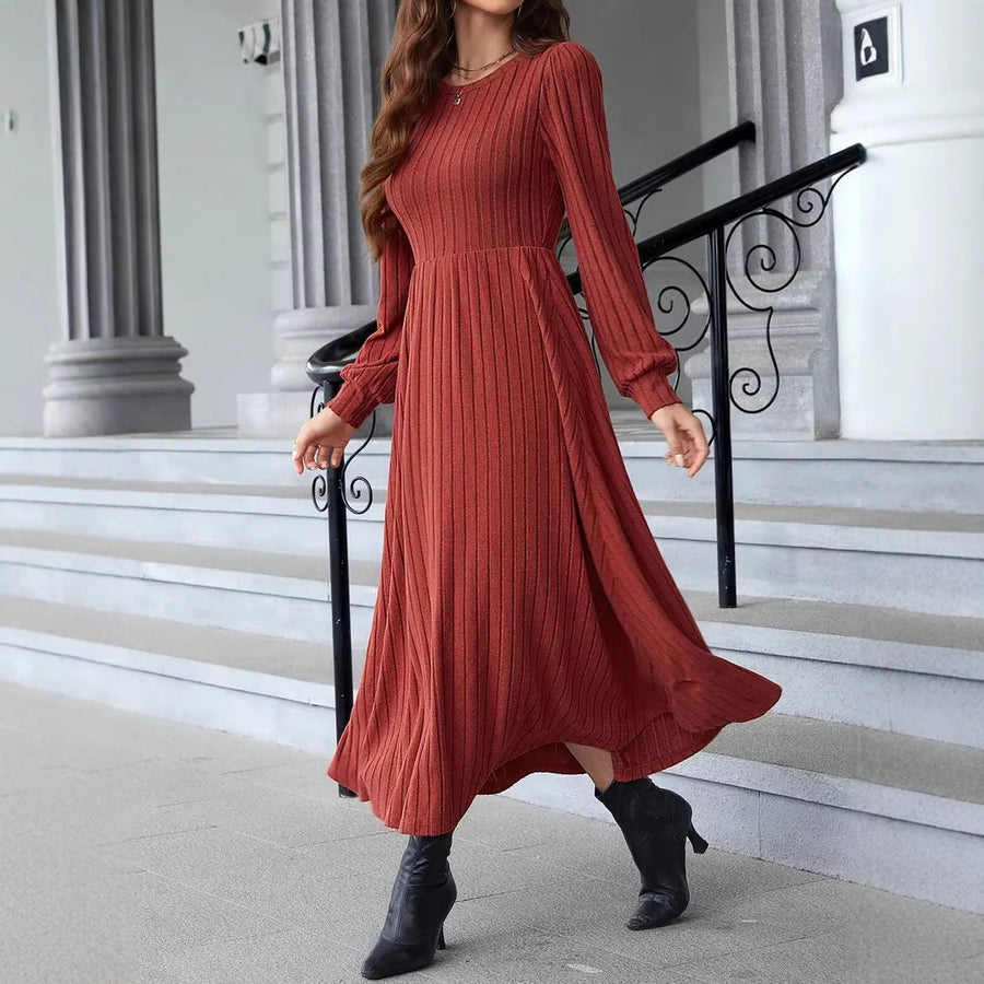 Women's Long Sleeve A-Line Fall Dresses