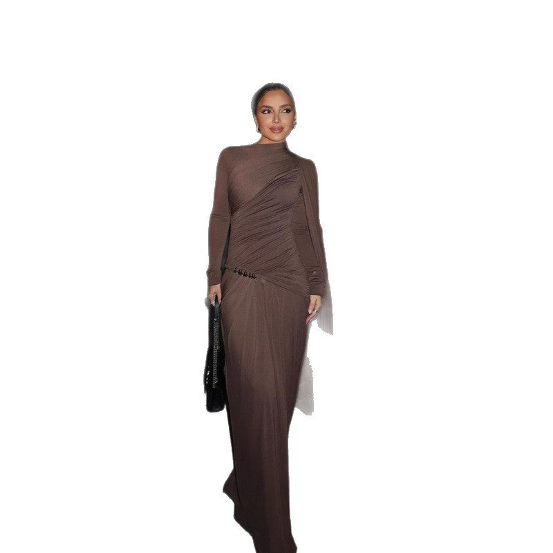 Women's Long Sleeve Ruched Fall Dresses