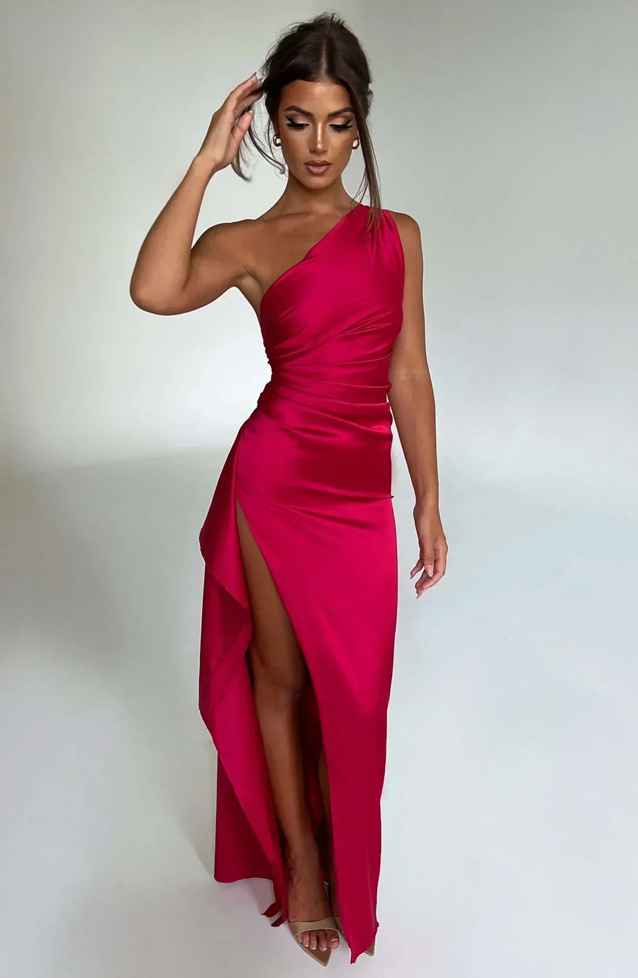 Women's Open Back Fall Wedding Guest Dress