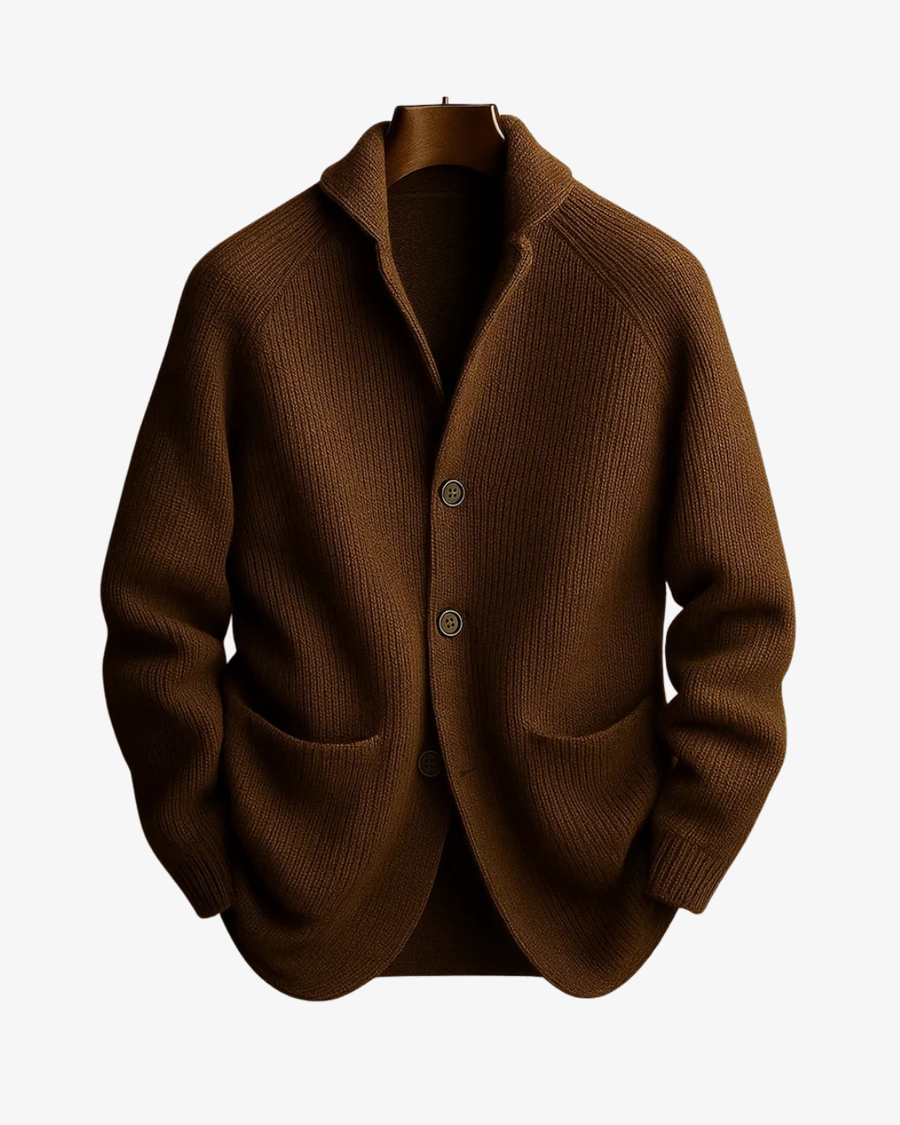 Men's Button Down Cardigan Sweater Shawl Collar