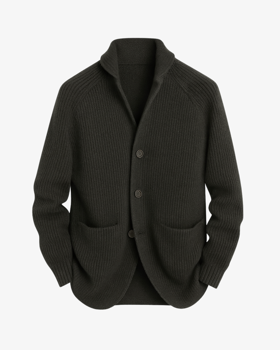 Men's Button Down Cardigan Sweater Shawl Collar