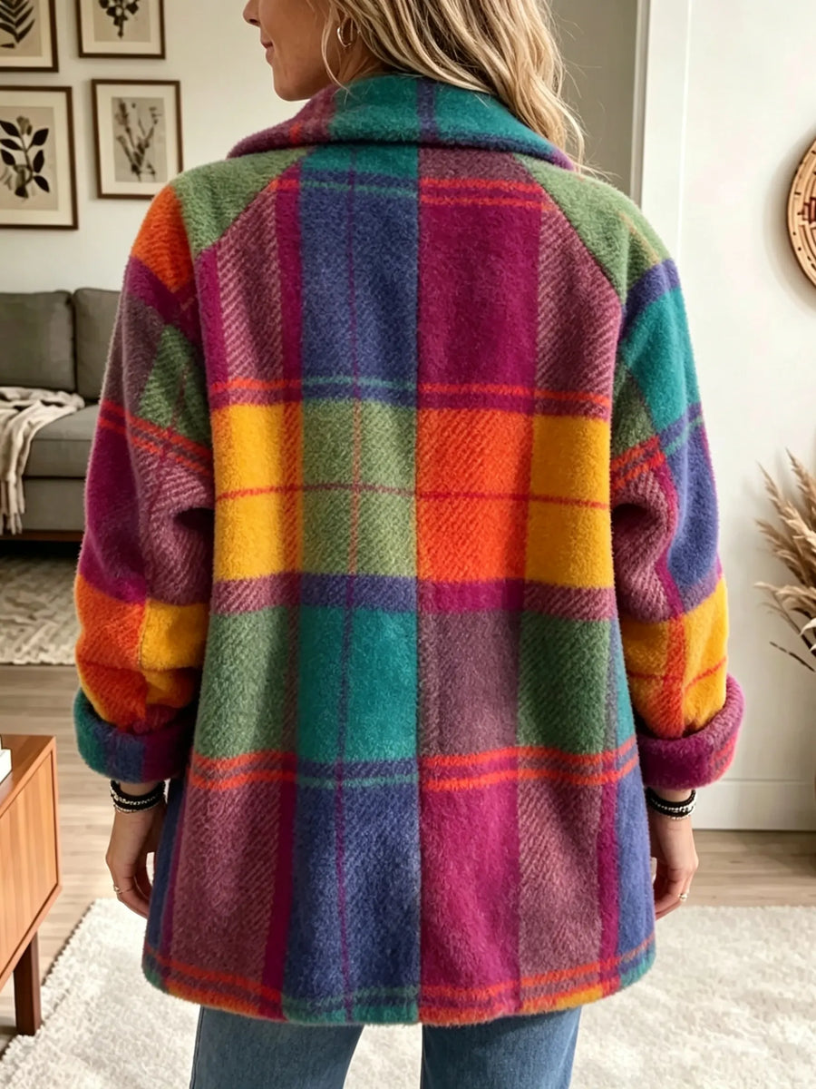 Women's Colorful Plaid Jacket