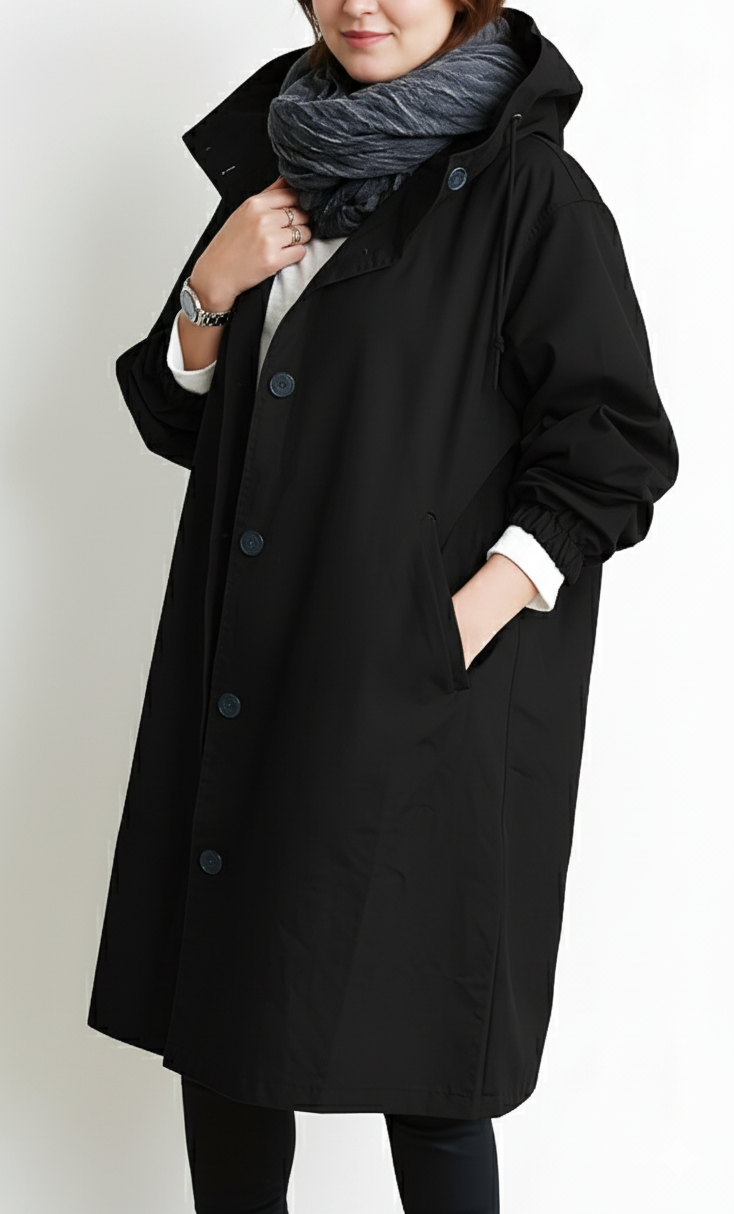 Women's Oversized Hooded Trench Coat