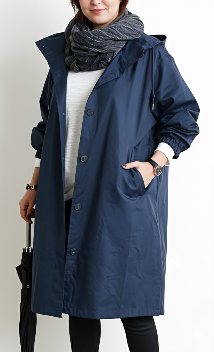Women's Oversized Hooded Trench Coat