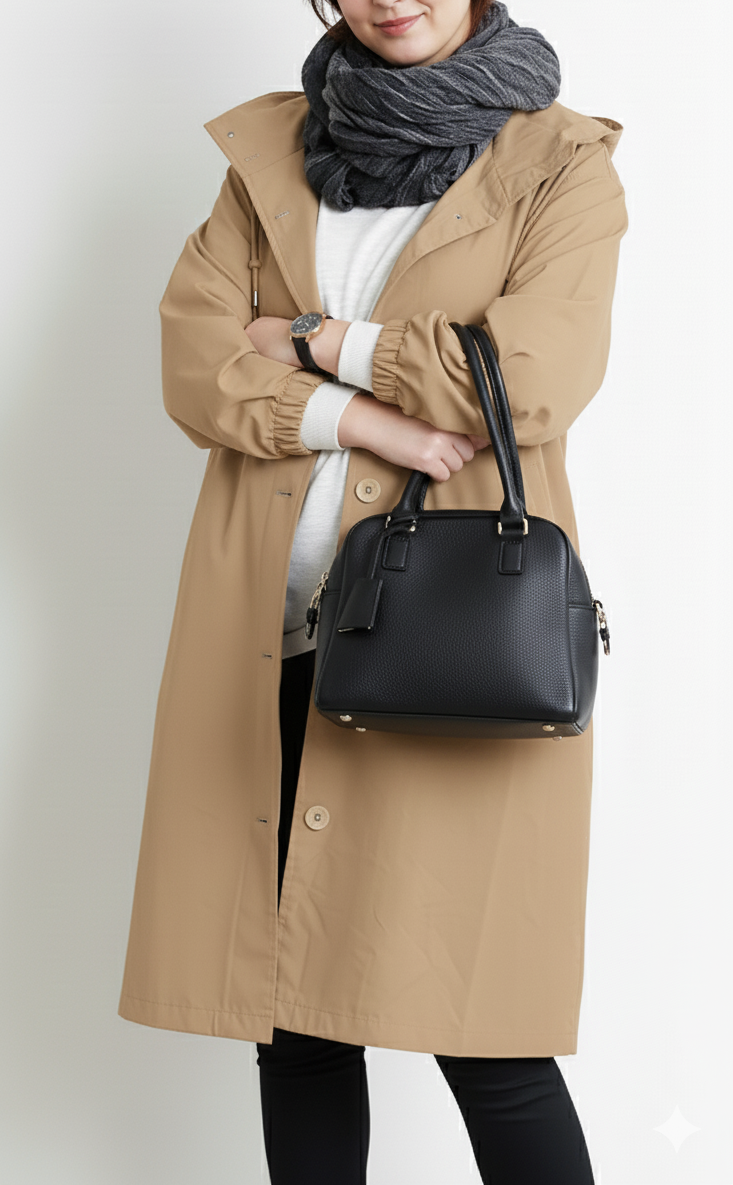 Women's Oversized Hooded Trench Coat