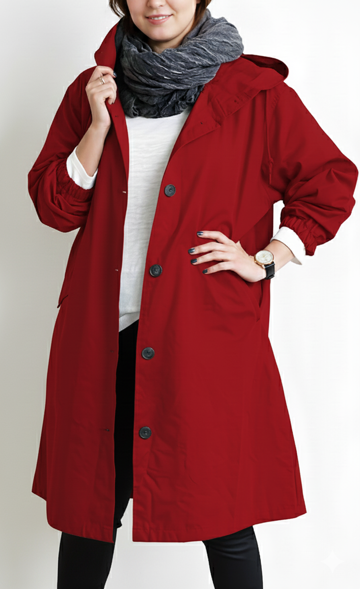 Women's Oversized Hooded Trench Coat
