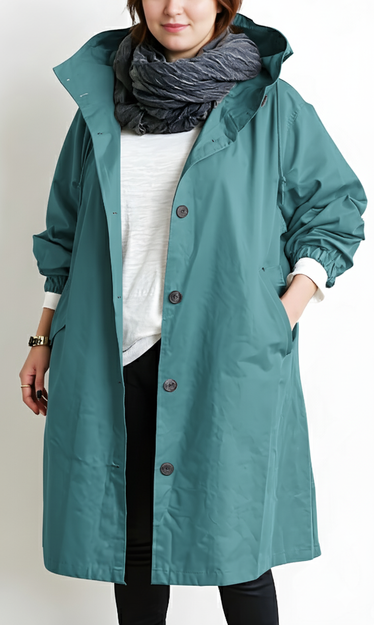 Women's Oversized Hooded Trench Coat
