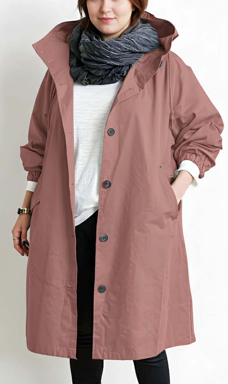 Women's Oversized Hooded Trench Coat
