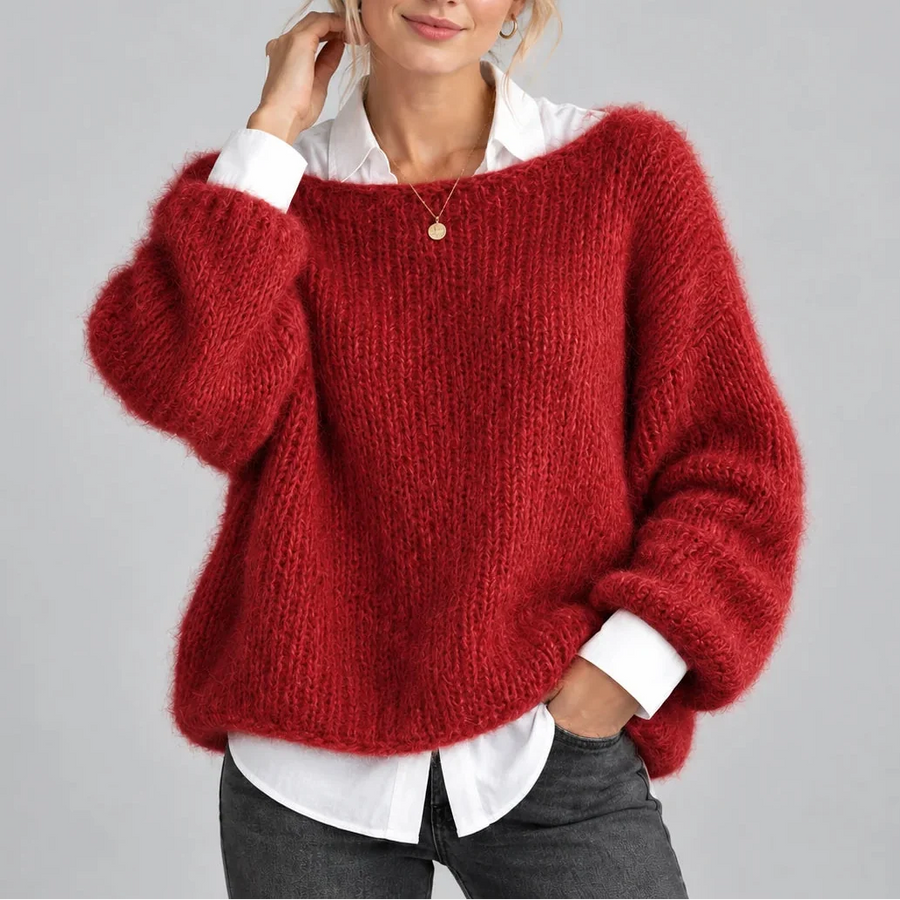 Women's Oversized Puff Sleeve Sweater