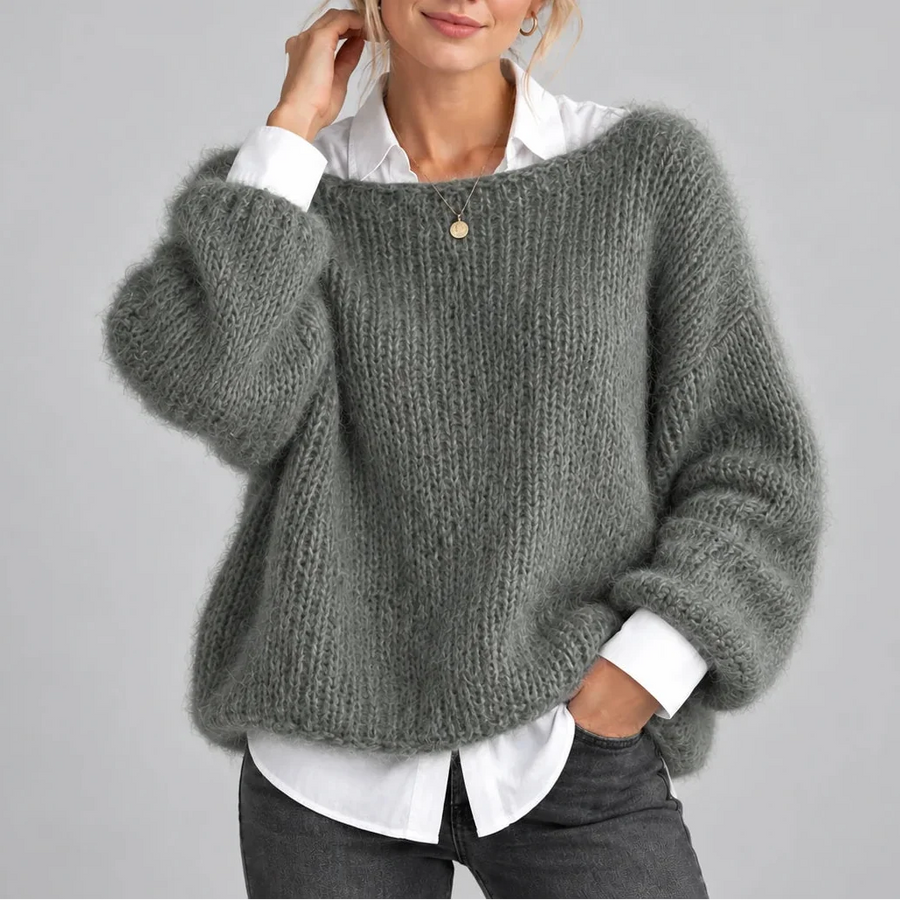 Women's Oversized Puff Sleeve Sweater
