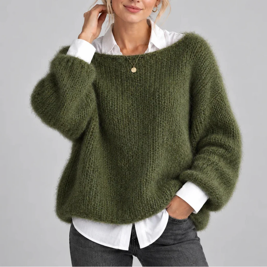 Women's Oversized Puff Sleeve Sweater