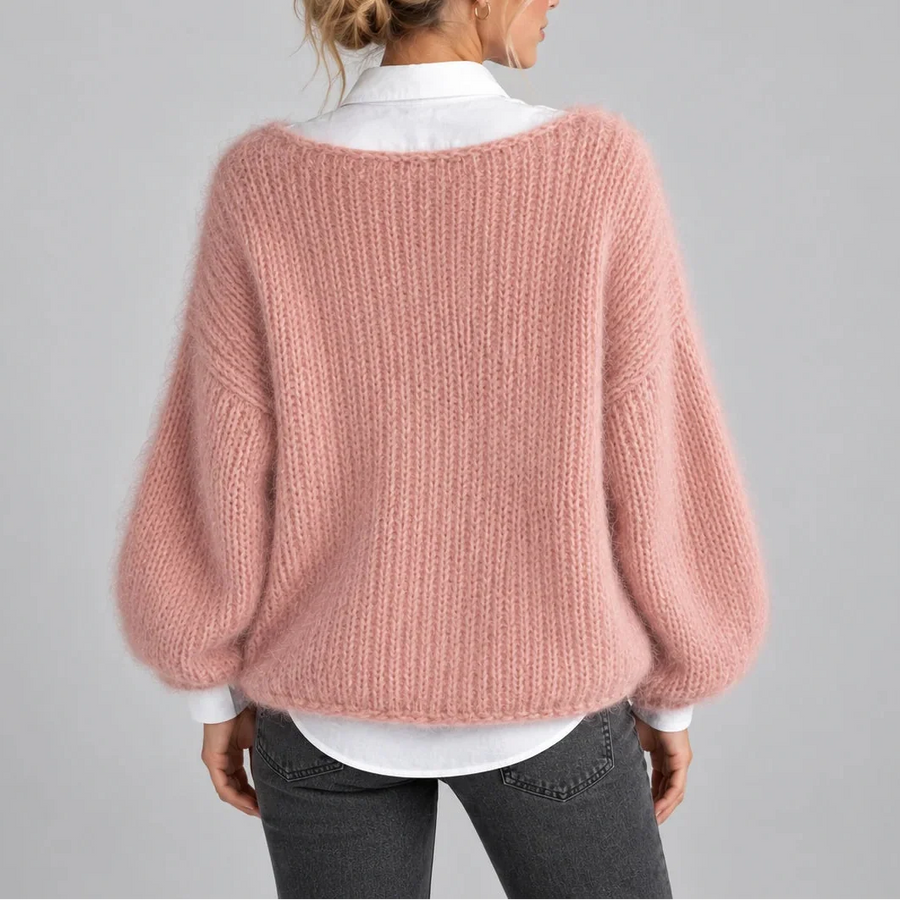 Women's Oversized Puff Sleeve Sweater