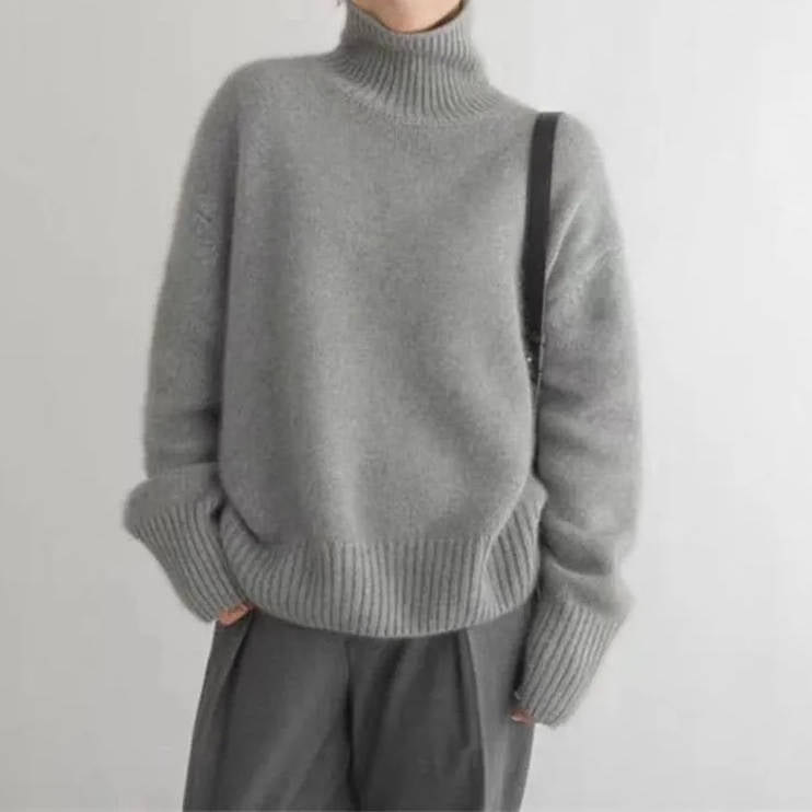 Women's Oversized Turtleneck Pullover Sweater