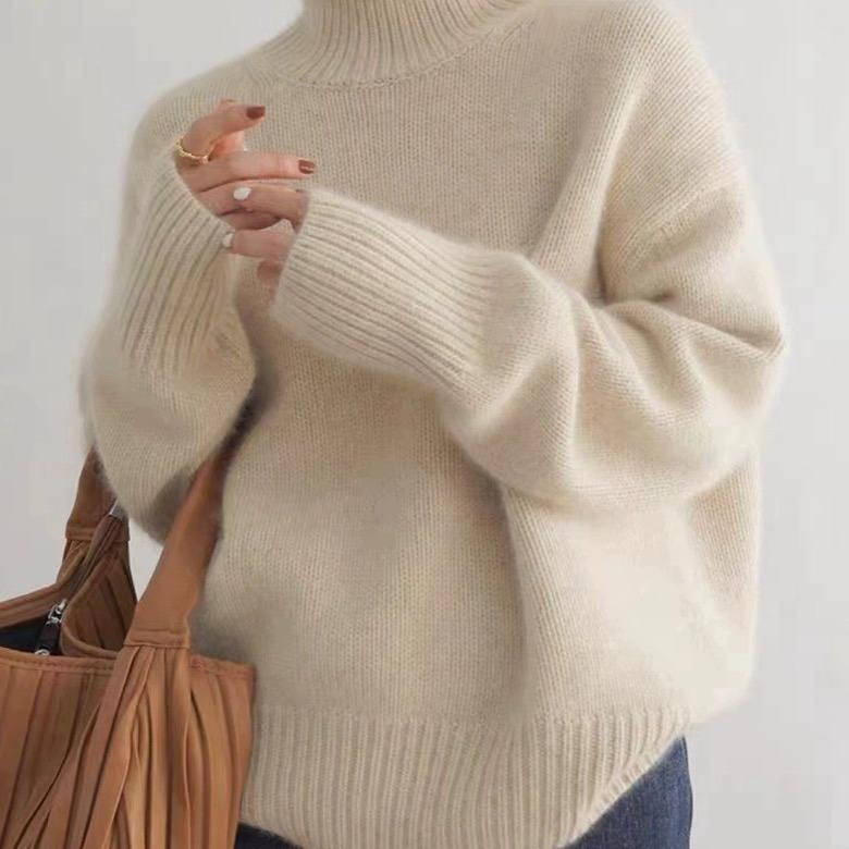Women's Oversized Turtleneck Pullover Sweater