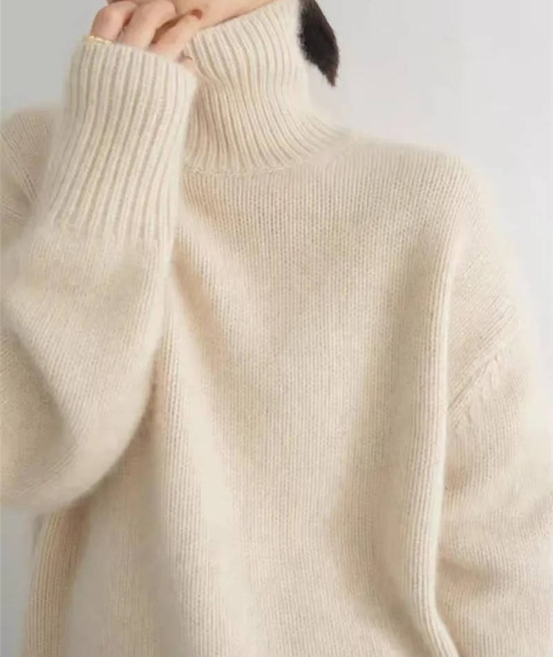 Women's Oversized Turtleneck Pullover Sweater