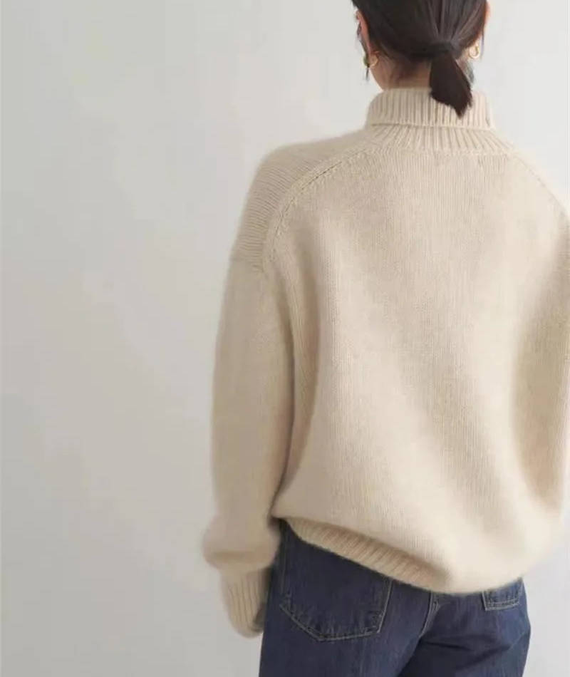 Women's Oversized Turtleneck Pullover Sweater
