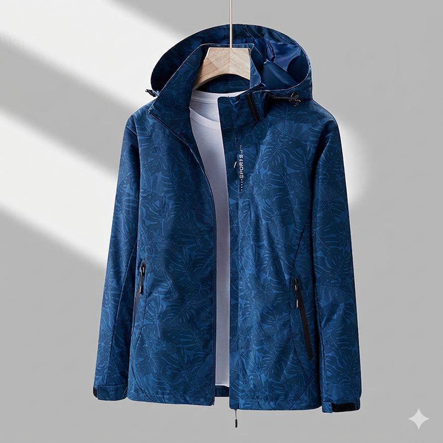 Women's Printed Hooded Raincoat