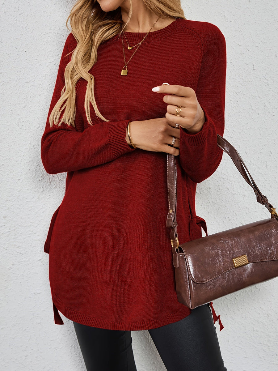Women's Oversized Tunic Sweater Side Slit