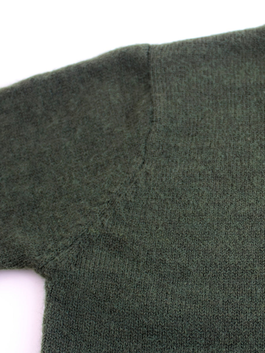 Women's Ribbed Crew Neck Sweater | Striped Cuffs