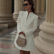 Women's Structured Long Sleeve Fall Wedding Guest Dress