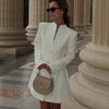 Women's Structured Long Sleeve Fall Wedding Guest Dress