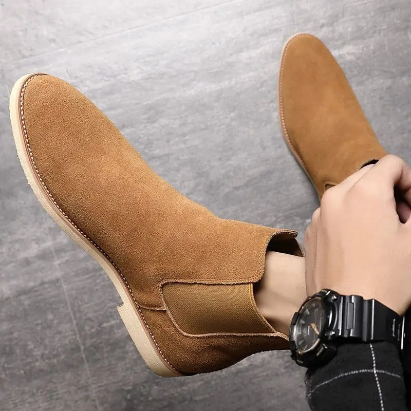 Men's Suede Chelsea Boots