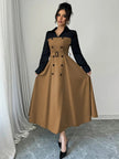 Women’s Two-Tone Midi Dress