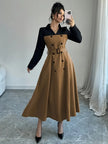 Women’s Two-Tone Midi Dress
