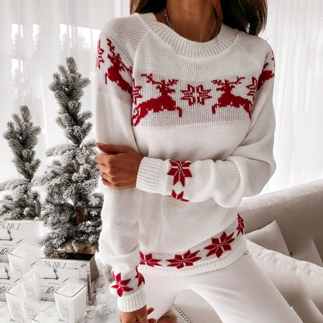 Women's Tacky Christmas Sweater Reindeer