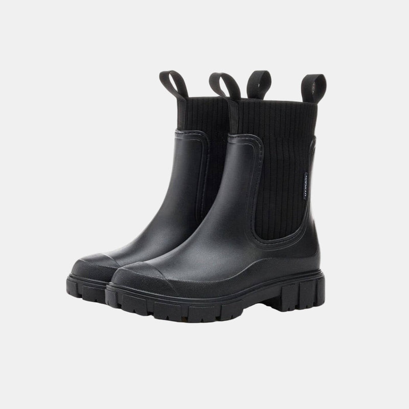 Women's Waterproof Chelsea Boots Platform – Black