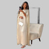 Women's Cape Wedding Guest Dress Maxi - White