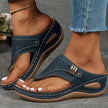Women's Clip Toe Wedge Sandals Summer - Blue