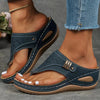 Women's Clip Toe Wedge Sandals Summer - Blue
