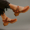 Women's Closed Toe Platform Sandals Cushioned - Brown
