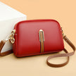 Women's Compact Leather Handbag Mini - Red