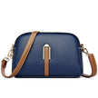 Women's Compact Leather Handbag Mini - Blue