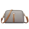 Women's Compact Leather Handbag Mini - Gray