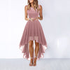 Women's High Low Wedding Guest Dress Midi - Pink