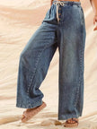 Women's High Waisted Pants with Drawstring