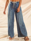 Women's High Waisted Pants with Drawstring