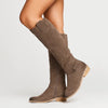 Women's Leather Winter Boots Non Slip - Brown