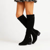 Women's Leather Winter Boots Non Slip - Black