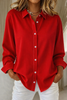 Women's Long Sleeve Shirt Casual in Red