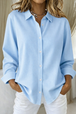 Women's Long Sleeve Shirt Casual in Blue