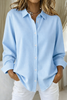 Women's Long Sleeve Shirt Casual in Blue