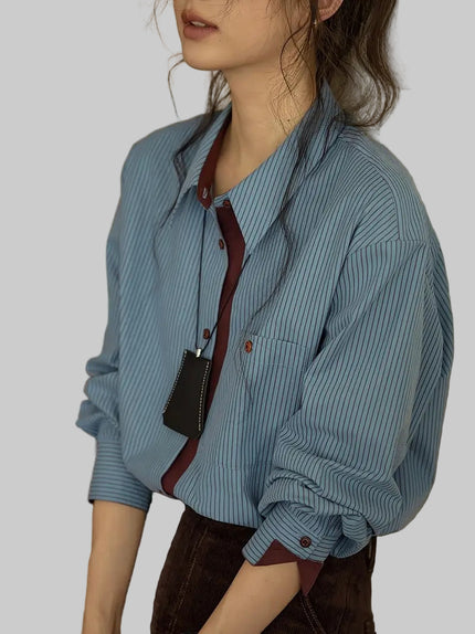 Women's Long-Sleeved Striped Shirt