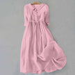Women's Minimalist Casual Dress Midi in Pink