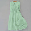 Women's Minimalist Casual Dress Midi in Light Green